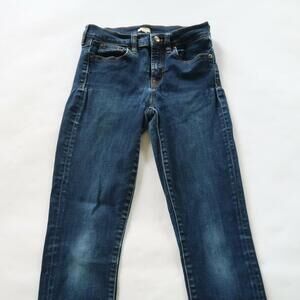 J Crew Womens Stretch Denim Dark Wash Skinny Jeans Tag 26x28 Measured 27x27